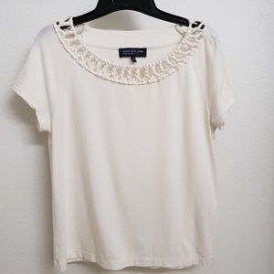 Jones New York Dressy Tee - Rope Border Neck PM